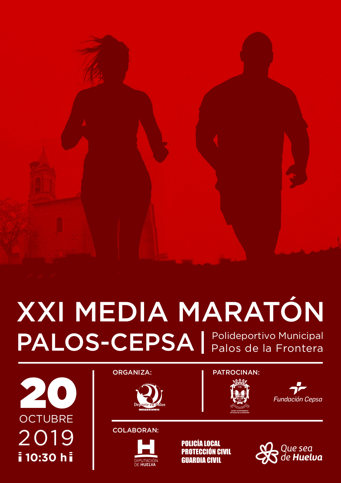 2019 cartel media maratón Palos Cepsa