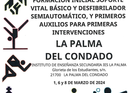 2024  LA PALMA CDO. 1,6,8 marzo  Carátula DESFIBRILADOR Y PRIMEROS AUX