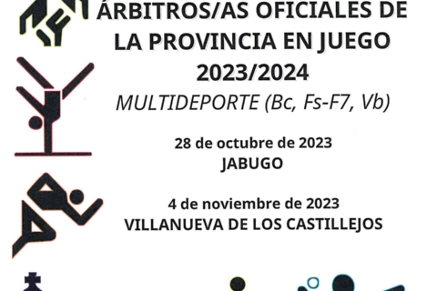 2023  CARÁTULA Curso árbitro Muldideporte  28 oct y 4 nov